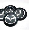 Mazda hjulnav emblem i svart 56 mm 4-pack